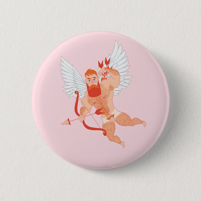 Naughty Cupid 6 Cm Round Badge (Front)