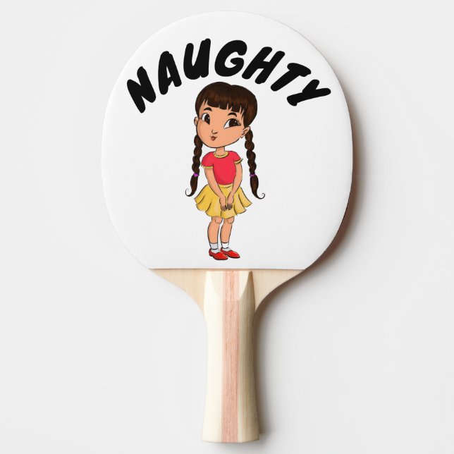 NAUGHTY CUTE GIRL PING PONG PADDLE (Front)