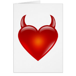 Naughty Devil Heart with Horns