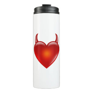 Naughty Devil Heart with Horns Water Bottle