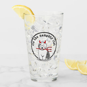 Naughty Devil Old English Sheepdog (Grey 1) Glass