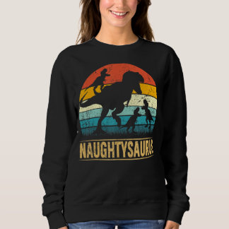 Naughty Dinosaur T Rex Naughtysaurus 3 Kids Family Sweatshirt