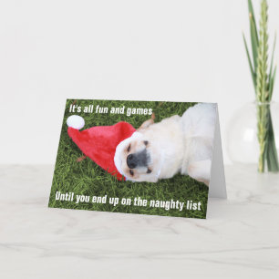 Naughty Dog Christmas Card