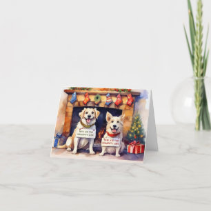 Naughty Dogs Christmas Card