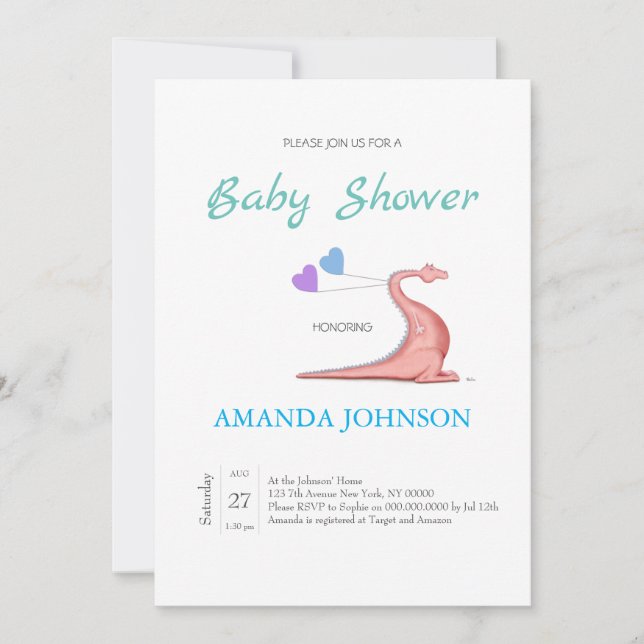 Naughty Dragon Invitation (Front)