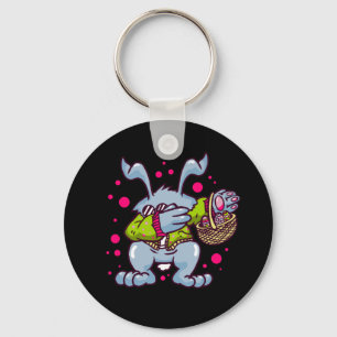 Naughty Easter Bunny Dabbing Key Ring