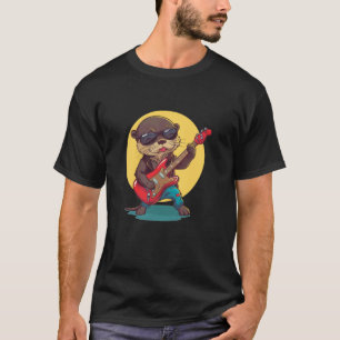 Naughty electric Guitar Otter T-Shirt