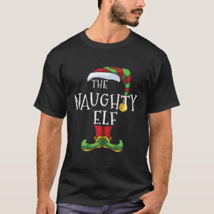 Naughty Elf Family Matching Christmas Group Pajama T-Shirt