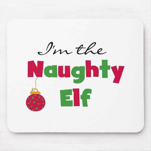 Naughty Elf Mouse Pad (Front)