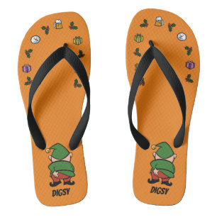 Naughty Elves Itch Christmas Flip Flops
