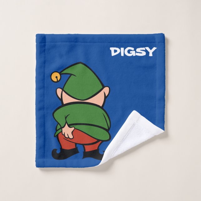 Naughty Elves Itch Hand Towel (Wash Cloth)