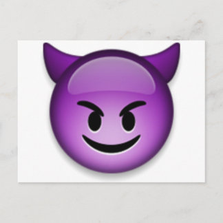 Naughty Emoji face Postcard