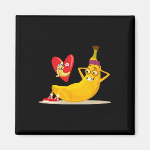 Naughty Fruit Funny Banana Doing Sit-up Crunch For Magnet