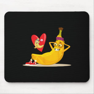 Naughty Fruit Funny Banana Doing Sit-up Crunch For Mouse Pad