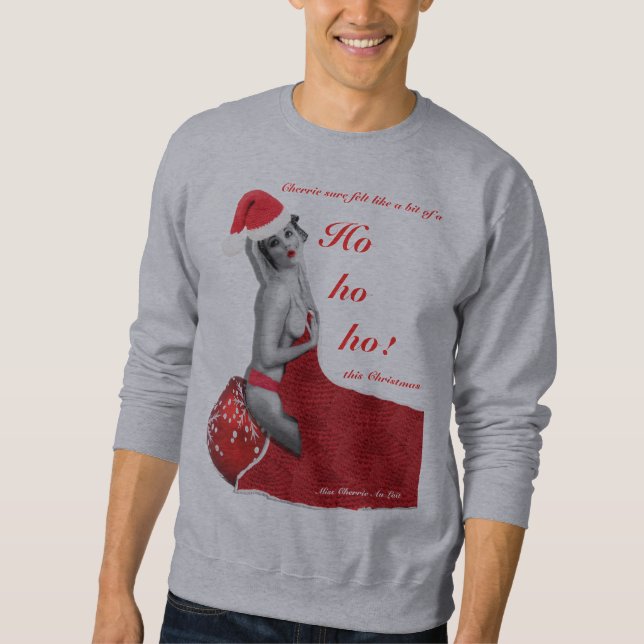 Naughty Fun Novelty Mens Christmas Jumper Sweater (Front)
