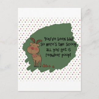 Naughty Funny Christmas Reindeer Poop Card