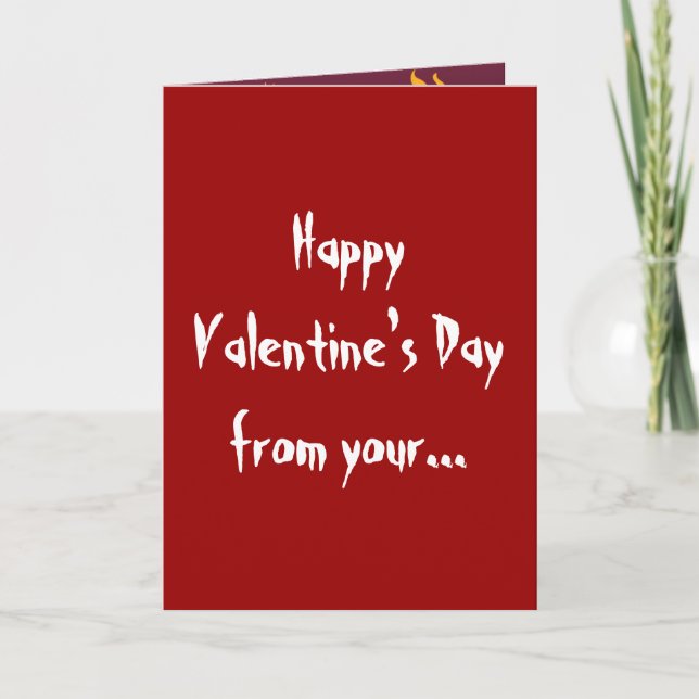 Naughty Girl Happy Valentine's Day Greetings Card (Front)