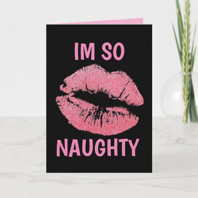 NAUGHTY GIRL ROMANTIC SPANKING CARD FOR HUSBAND (Front)