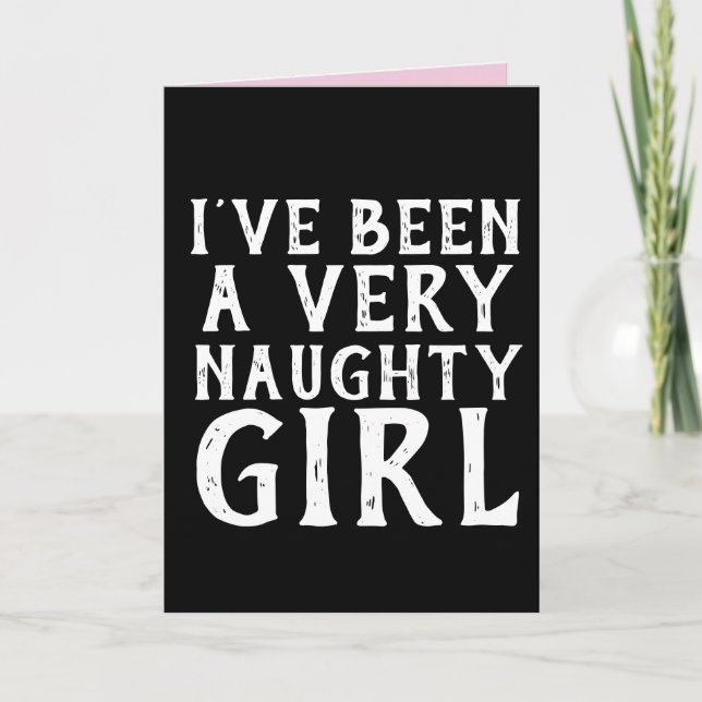 NAUGHTY GIRL SPANKING GREETING CARDS FOR HIM (Front)