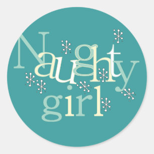 Naughty Girl Tshirts and Gifts Classic Round Sticker