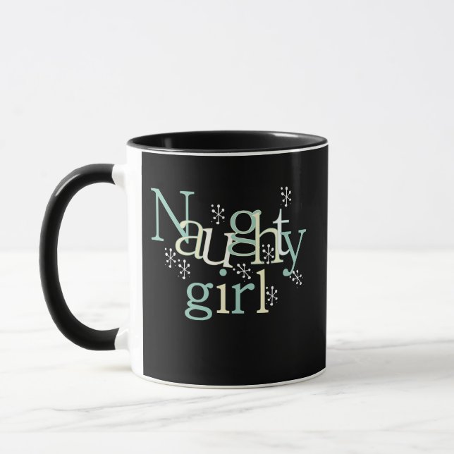Naughty Girl Tshirts and Gifts Mug (Left)
