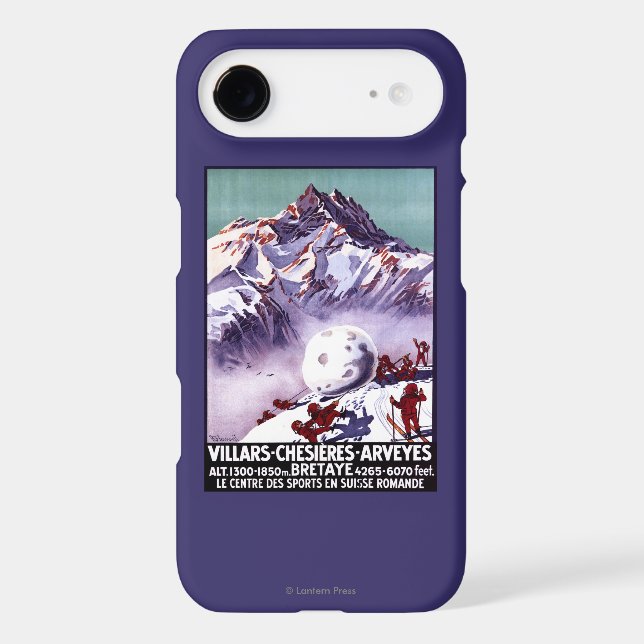 Naughty Gnomes Making Giant Snowball Poster Case-Mate iPhone Case (Back)