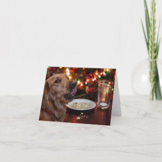 Naughty Golden Christmas Card