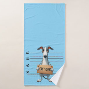 Naughty Greyhound Bath Towel