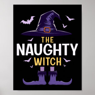 Naughty Halloween Witch Group Matching Costume  Poster
