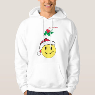 Naughty Happy Face and Mistletoe Hoodie Design