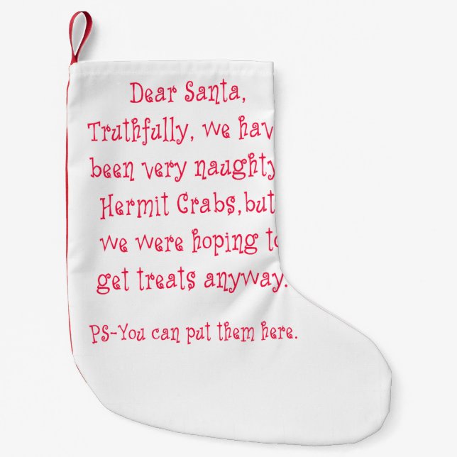 Naughty Hermit Crabs Small Christmas Stocking (Front)