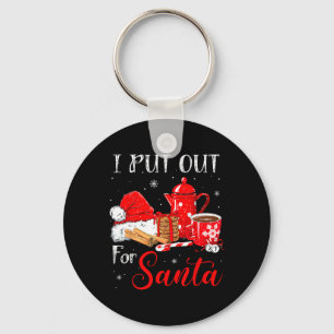 Naughty I Always Put Out For Santa Christmas Tee X Key Ring