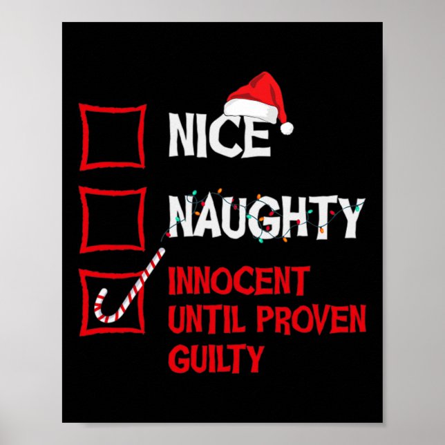 Naughty Innocent Until Proven Guilty Christmas Lis Poster (Front)