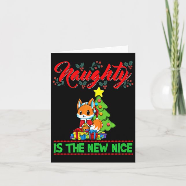 Naughty Is The New Nice Christmas Santa Xmas Premi Card (Front)