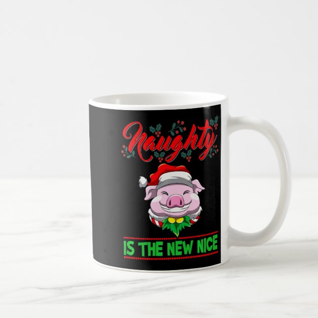 Naughty Is The New Nice Christmas Santa Xmas Premi Coffee Mug (Right)