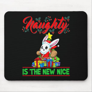 Naughty Is The New Nice Christmas Santa Xmas Premi Mouse Pad