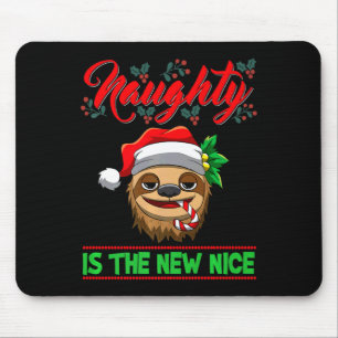 Naughty Is The New Nice Christmas Santa Xmas Premi Mouse Pad
