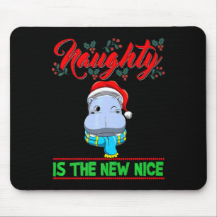 Naughty Is The New Nice Christmas Santa Xmas Premi Mouse Pad