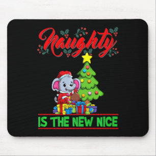 Naughty Is The New Nice Christmas Santa Xmas Premi Mouse Pad