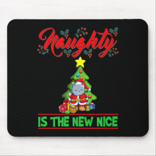 Naughty Is The New Nice Christmas Santa Xmas Premi Mouse Pad