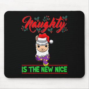 Naughty Is The New Nice Christmas Santa Xmas Premi Mouse Pad