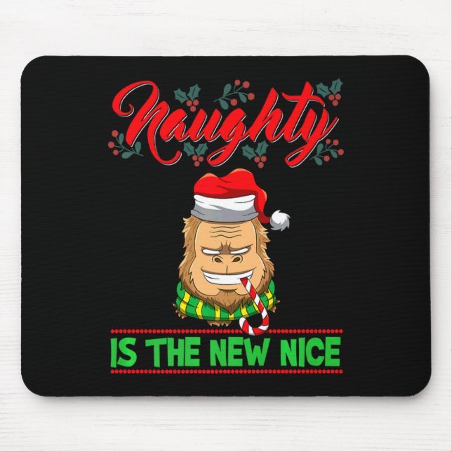 Naughty Is The New Nice Christmas Santa Xmas Premi Mouse Pad (Front)