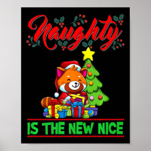 Naughty Is The New Nice Christmas Santa Xmas Premi Poster