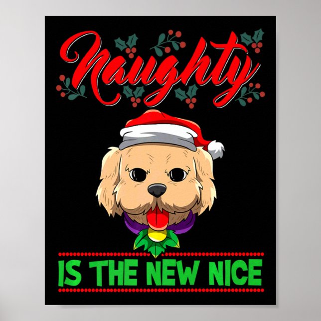 Naughty Is The New Nice Christmas Santa Xmas Premi Poster (Front)