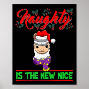Naughty Is The New Nice Christmas Santa Xmas Premi Poster
