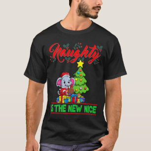 Naughty Is The New Nice Christmas Santa Xmas Premi T-Shirt