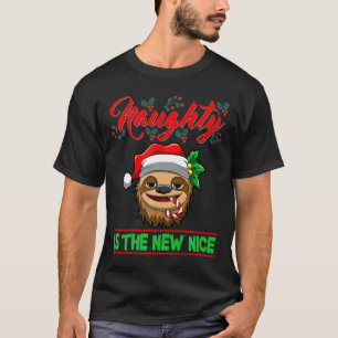 Naughty Is The New Nice Christmas Santa Xmas Premi T-Shirt