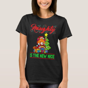 Naughty Is The New Nice Christmas Santa Xmas Premi T-Shirt
