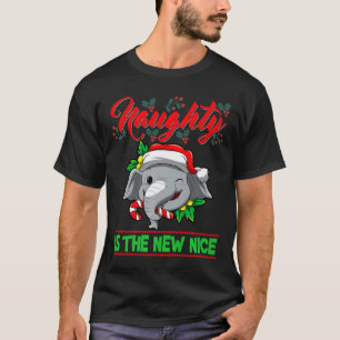 Naughty Is The New Nice Christmas Santa Xmas Premi T-Shirt