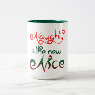 naughty is the new nice funny coffee mug design
